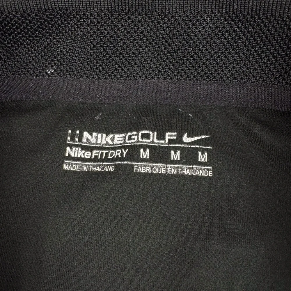 Wake Forest Demon Deacons Polo Shirt Mens Medium Black NCAA Golf‎ Nike Fit Dry